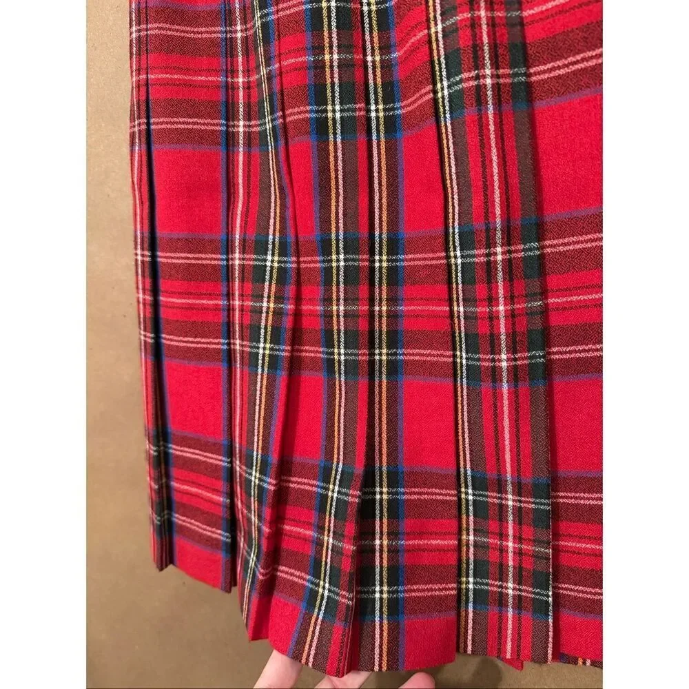 Vintage Danielle B Plaid Pleated Skirt‎